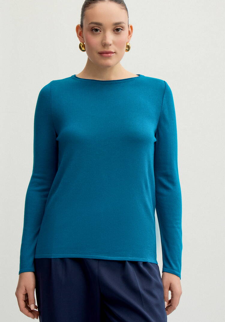 Джемпер базовый однотонный шир.  750, рис. 27