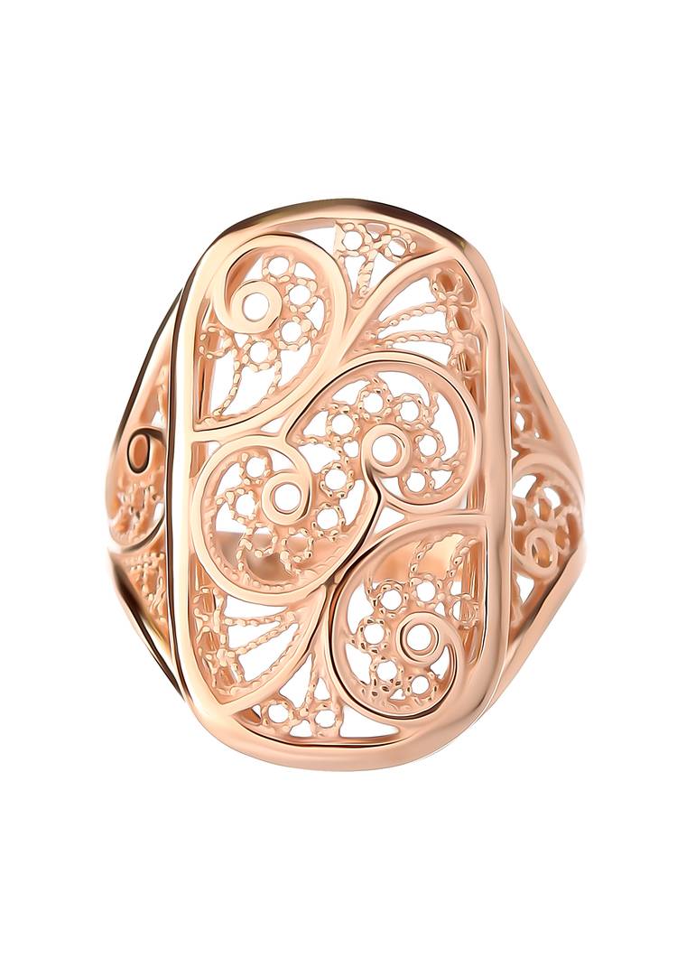 Серебряное кольцо Нежная камелия шир.  750, рис. 2