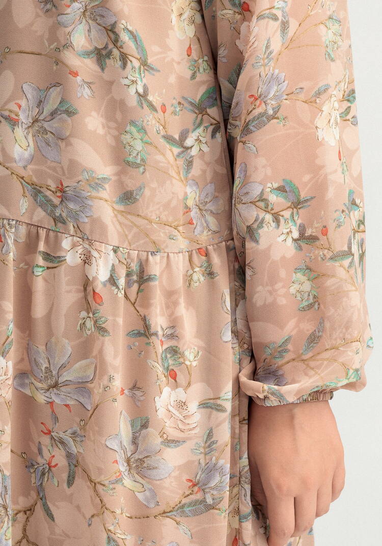 Платье ярусное с цветочным принтом шир.  750, рис. 22