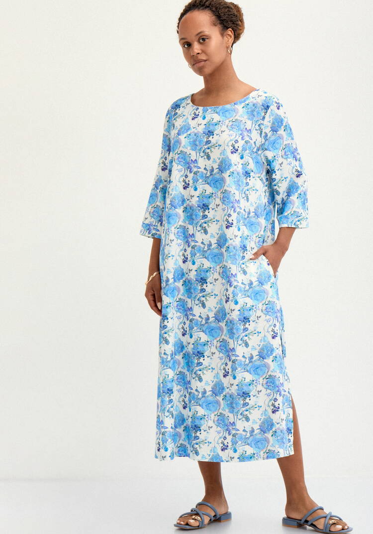 Платье свободного кроя изо льна шир.  750, рис. 9