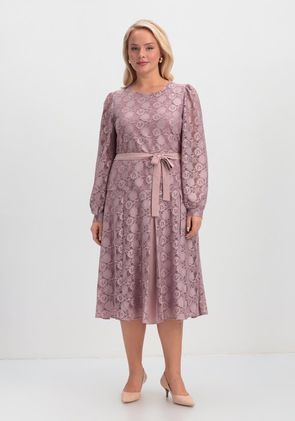 Платье с комбинированными складками на юбке шир.  580, рис. 4