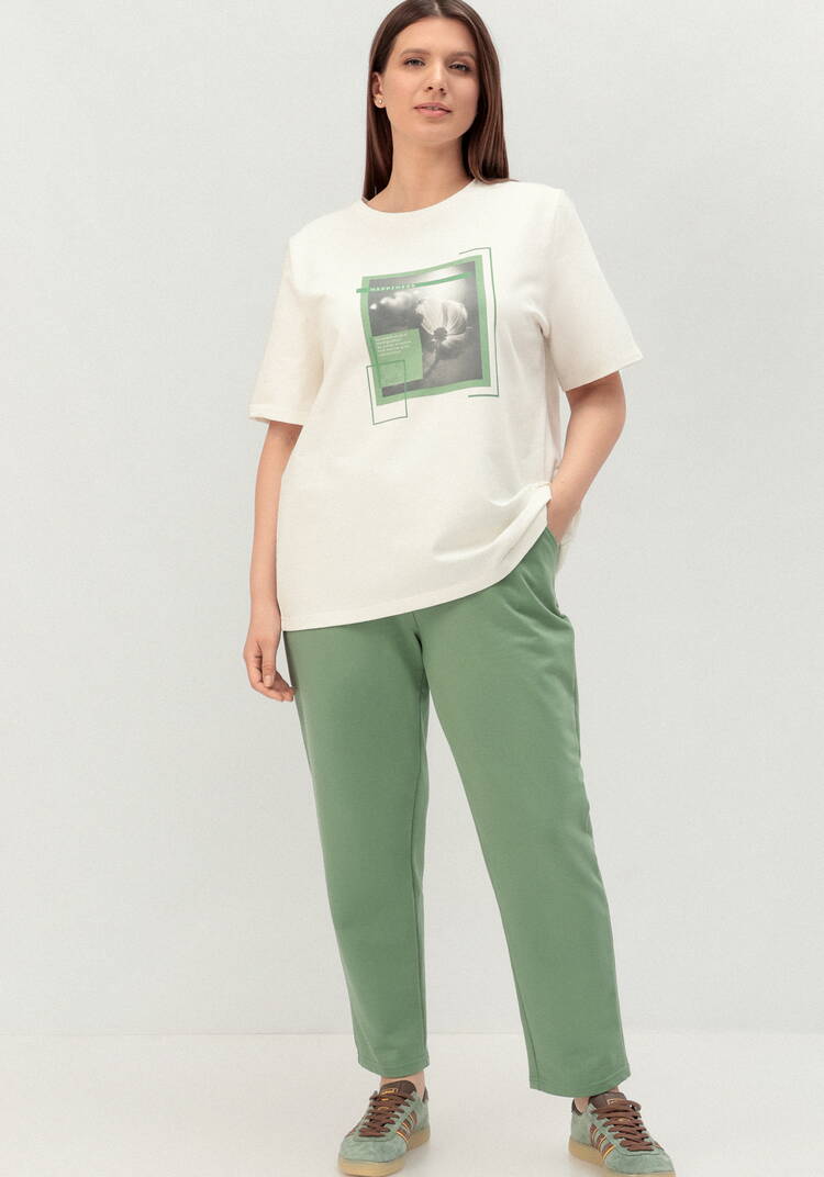 Комплект брючный с принтом на футболке шир.  750, рис. 34