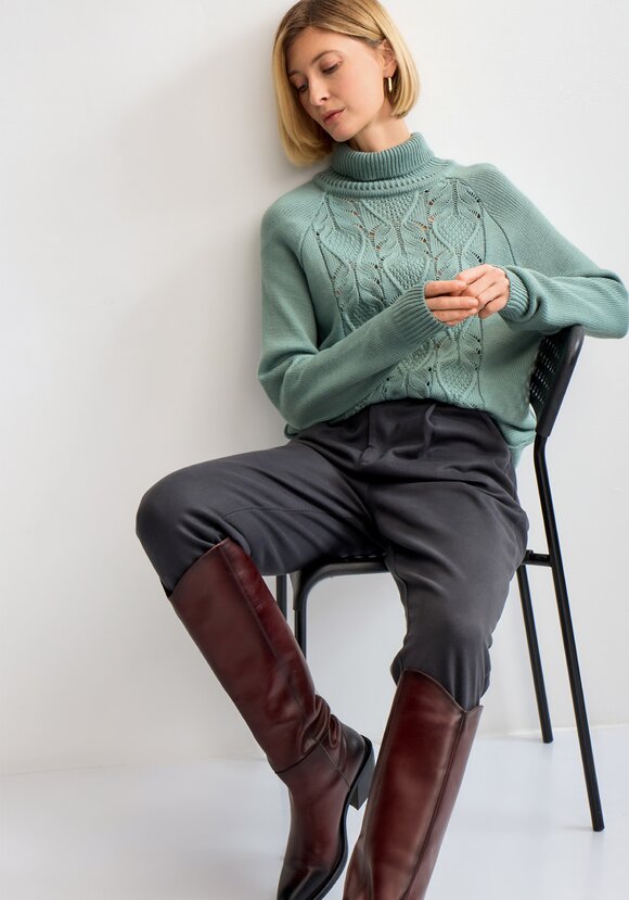 Свитер с ажурным рисунком шир.  580, рис. 10