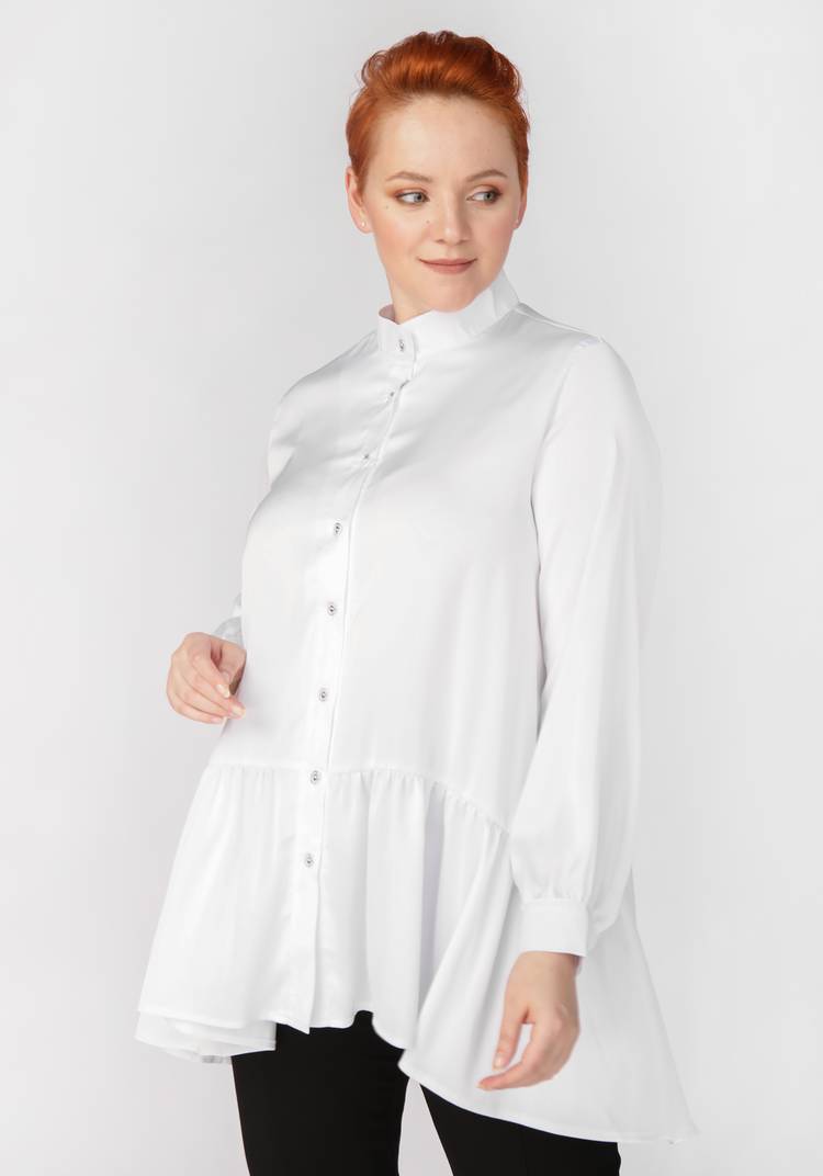 Блуза с воланом по низу шир.  750, рис. 1