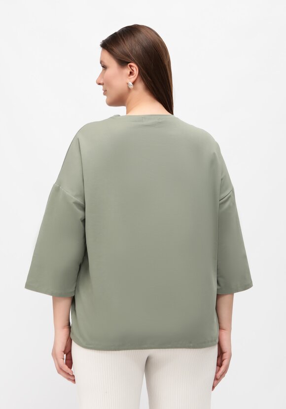 Блуза с принтом на кулиске шир.  580, рис. 27