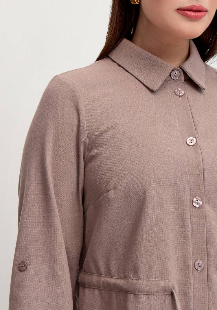 Платье-рубашка изо льна шир.  750, рис. 13