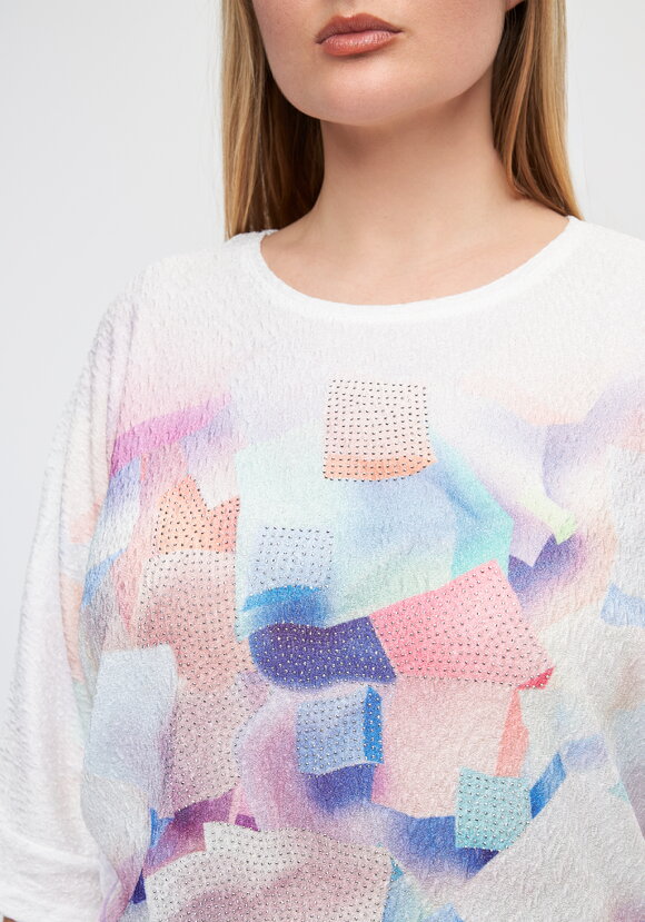 Блуза со стразами Амилия шир.  580, рис. 5