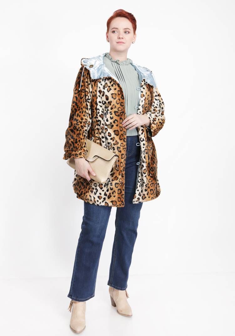 Куртка с анималистическим принтом шир.  750, рис. 7