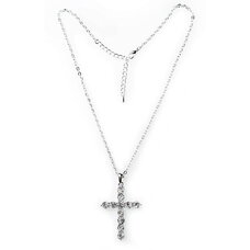 Подвеска-крест Сюзанна белая