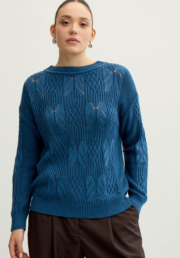 Джемпер ажурный на резинке шир.  580, рис. 38