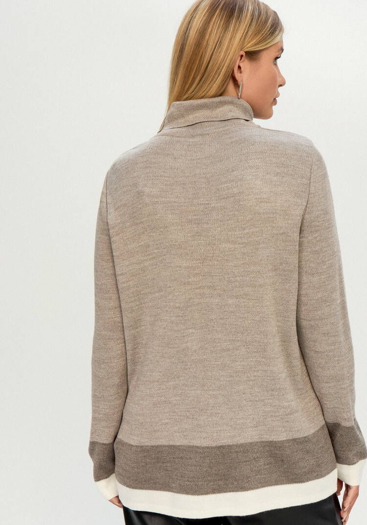 Свитер женский с контрастными полосами шир.  750, рис. 23