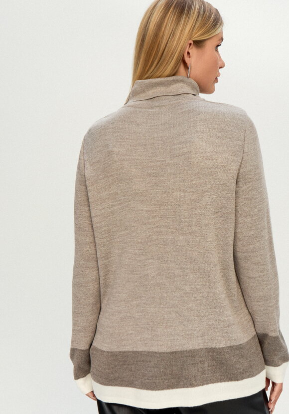 Свитер женский с контрастными полосами шир.  580, рис. 23