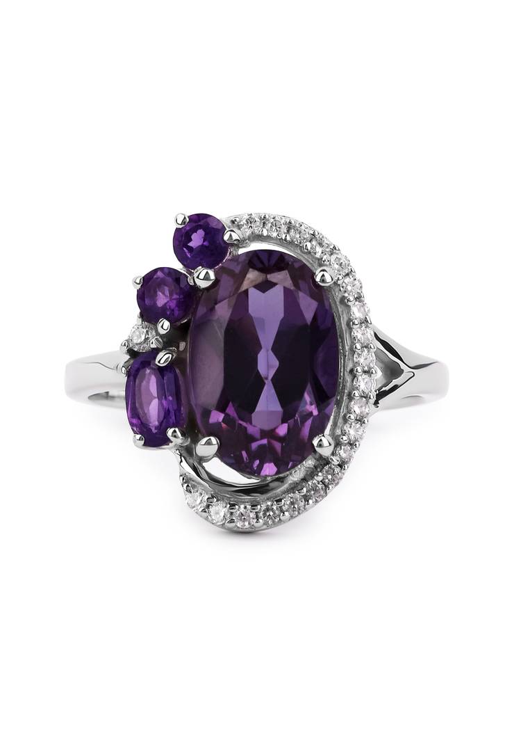 Кольцо серебряное Яркий акцент шир.  750, рис. 4