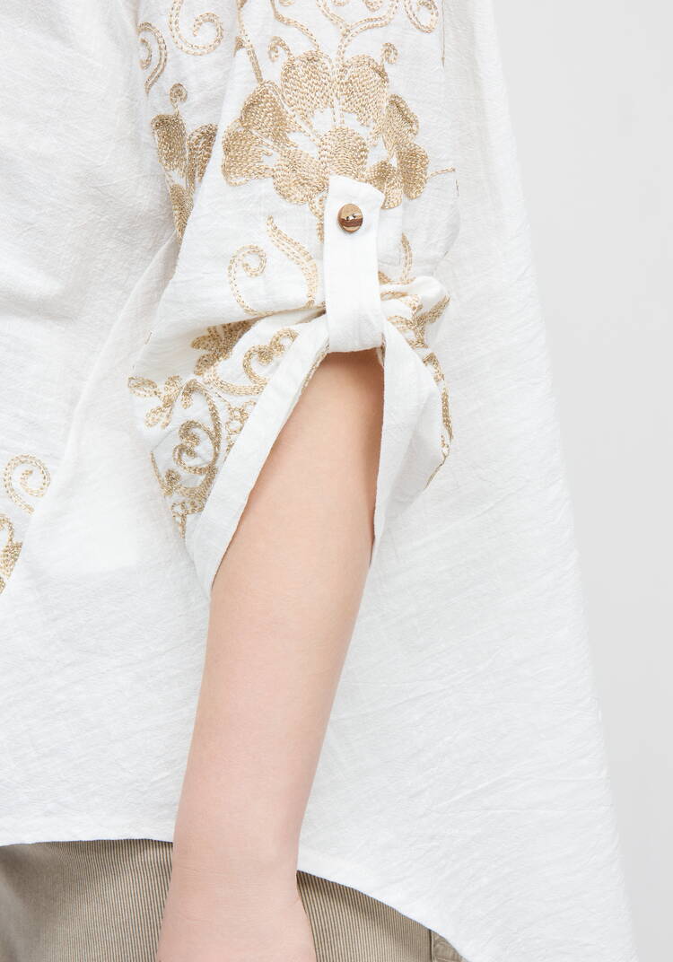 Блуза Цветочная симфония шир.  750, рис. 12