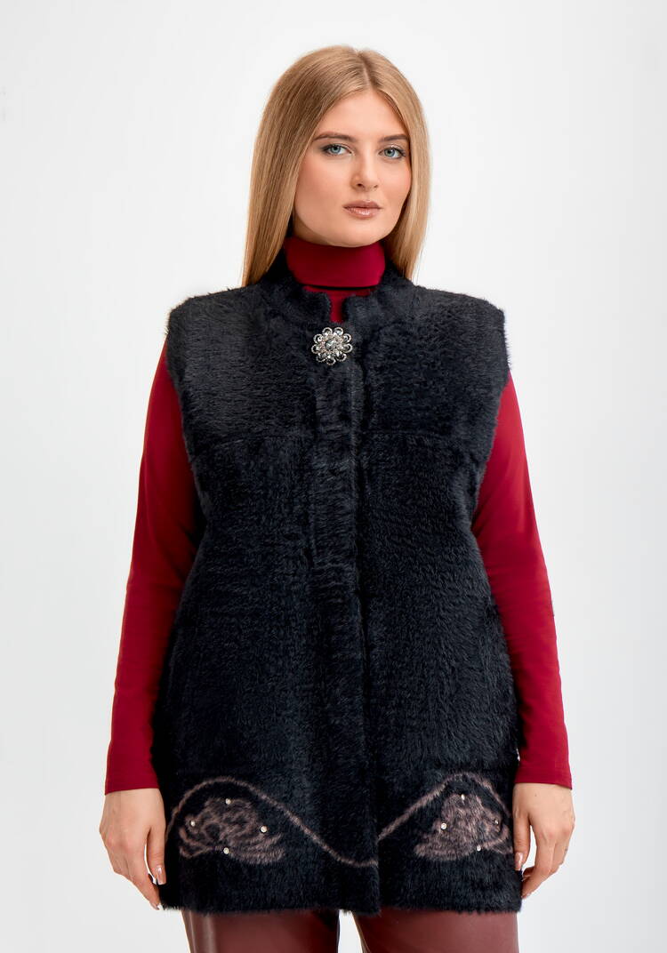 Жилетка из экомеха Розали шир.  750, рис. 12