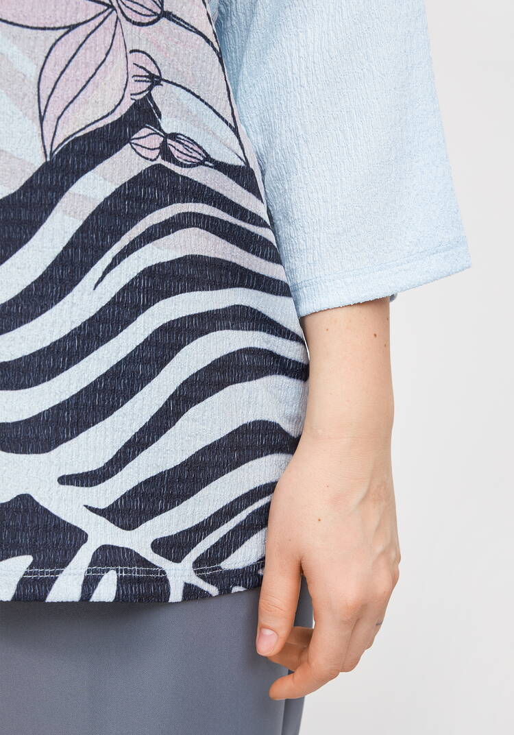 Блуза с цветочным принтом Амелия шир.  750, рис. 6