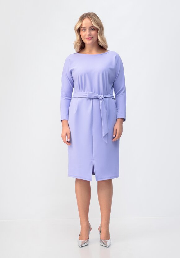 Платье с поясом и разрезом спереди шир.  580, рис. 4