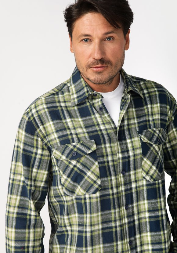 Фланелевая рубашка в клетку Клод шир.  580, рис. 4