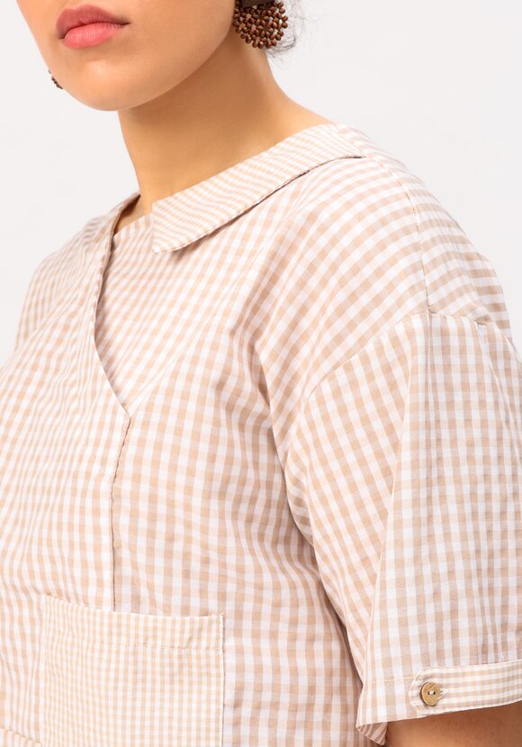 Блуза оригинального дизайна и свободного кроя шир.  580, рис. 6