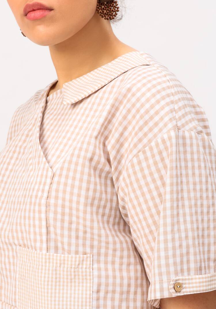 Блуза оригинального дизайна и свободного кроя шир.  750, рис. 6