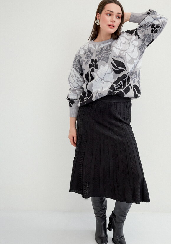 Юбка миди А-силуэта с переплетениями шир.  580, рис. 22