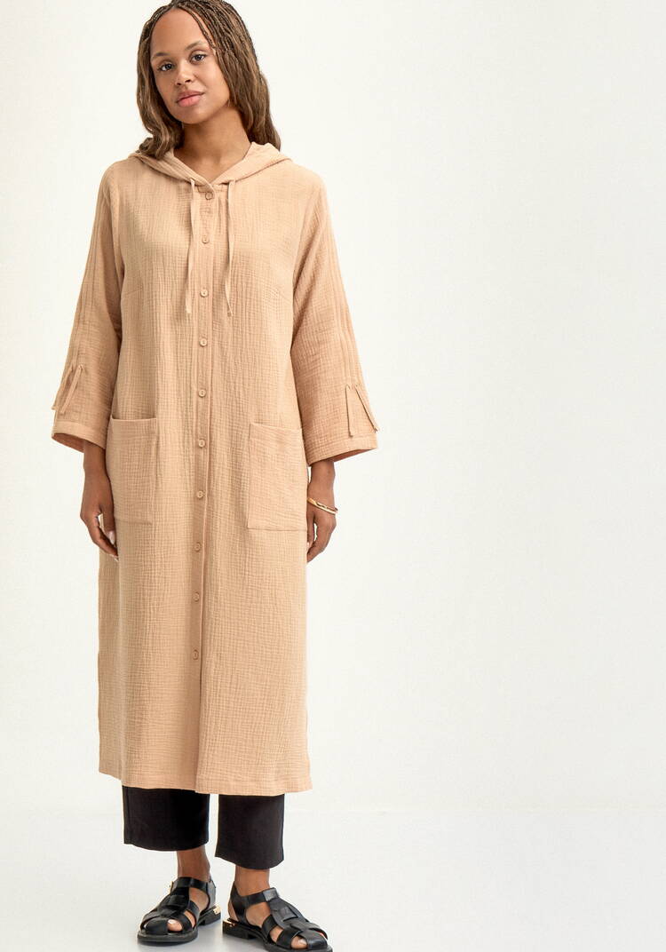 Пыльник с капюшоном свободного силуэта шир.  750, рис. 4