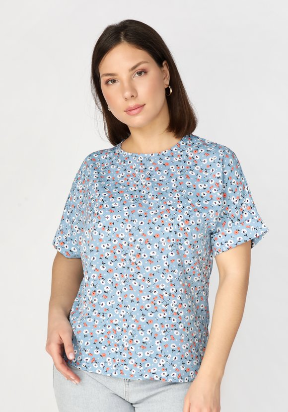 Блуза с цветочным принтом Оливия шир.  580, рис. 1