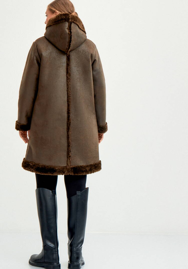 Полупальто с экомехом Раиля шир.  750, рис. 12