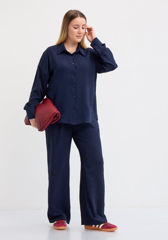 Рубашка свободного кроя с ассиметричным низом шир.  580, рис. 2