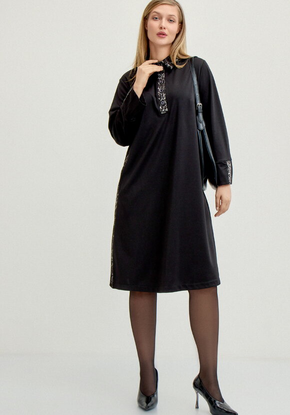 Платье с анималистичными вставками шир.  580, рис. 14