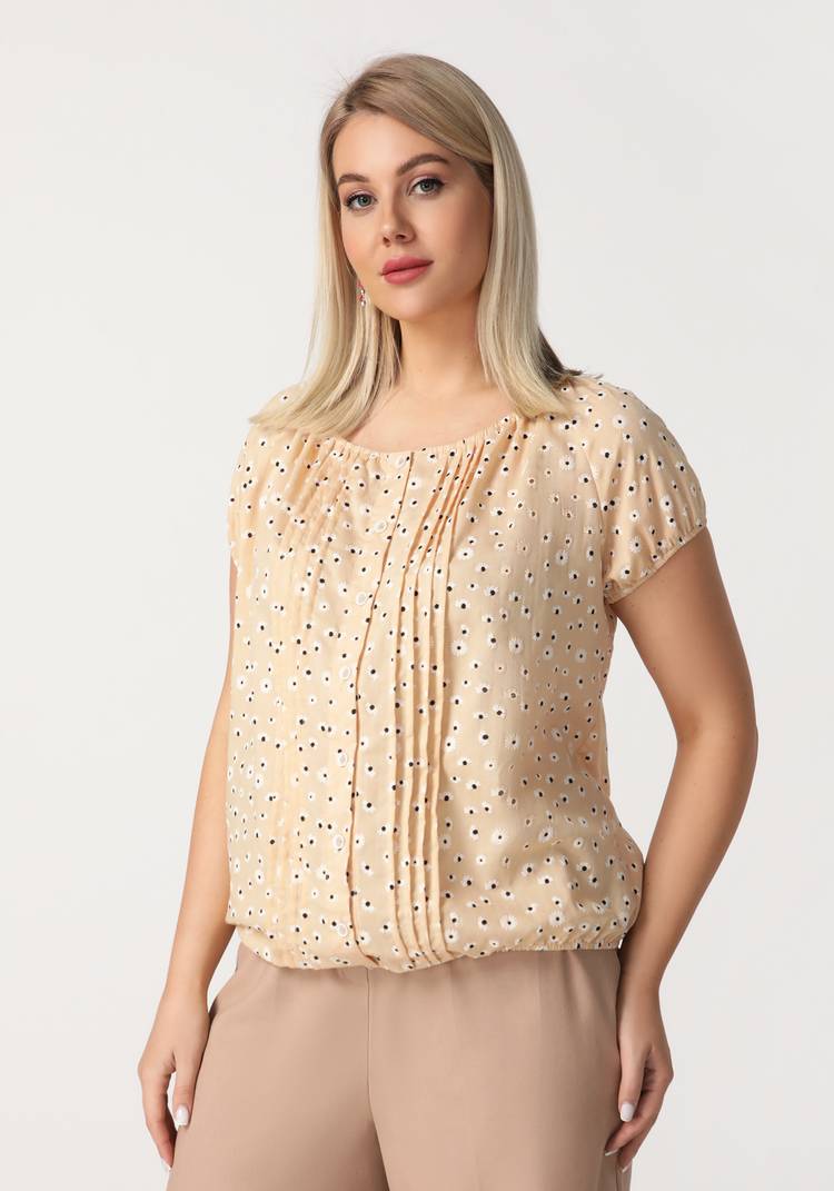 Блуза с рукавом фонарик шир.  750, рис. 2