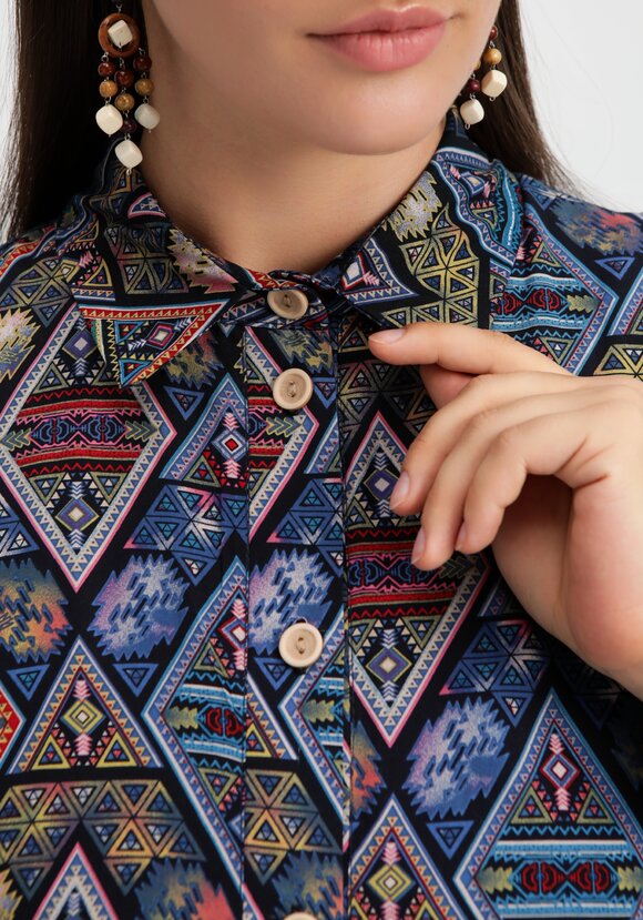 Блуза оверсайз с ярусами шир.  580, рис. 5