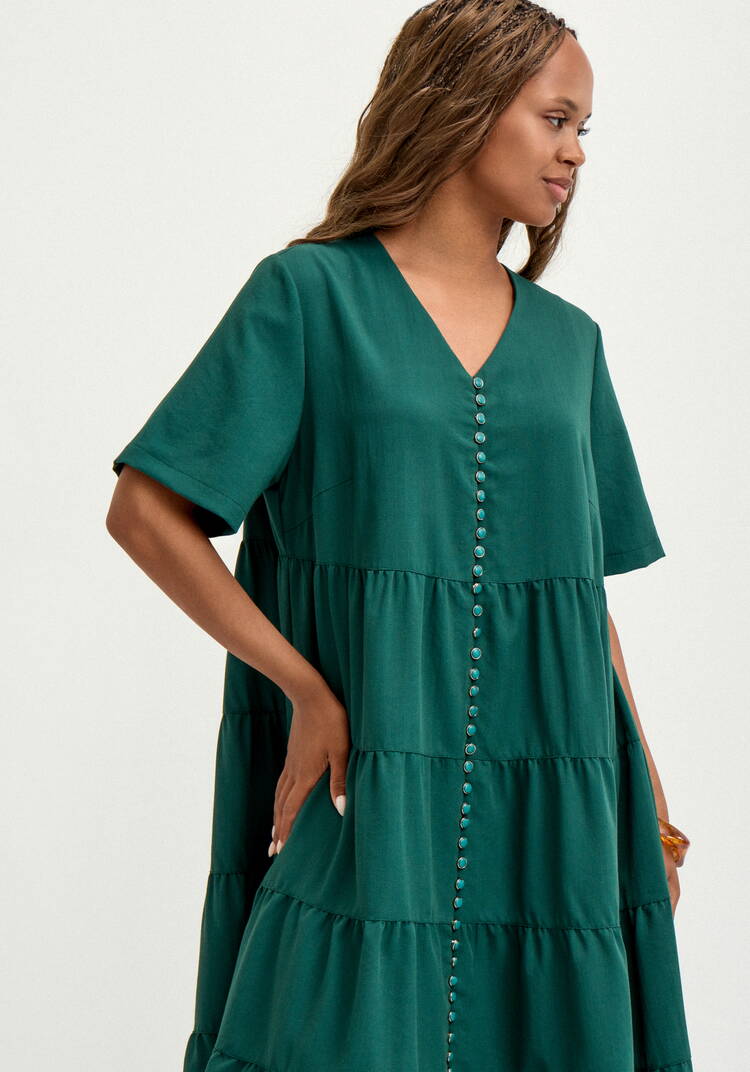 Платье многоярусное свободное шир.  750, рис. 6