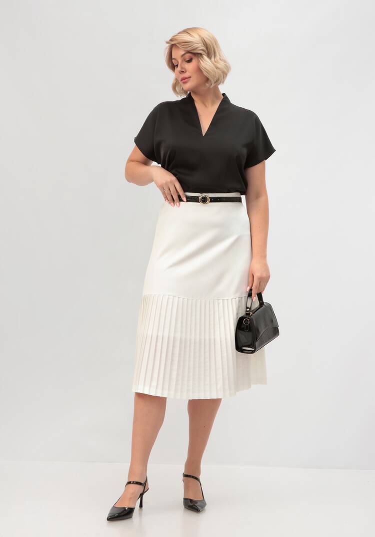 Юбка с плиссированным краем шир.  750, рис. 10