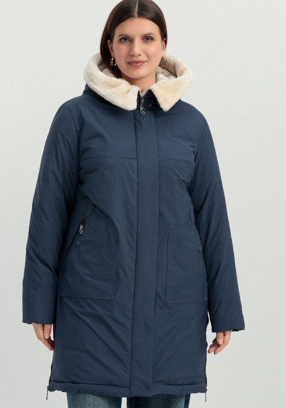 Куртка с меховым капюшоном на молнии шир.  580, рис. 22