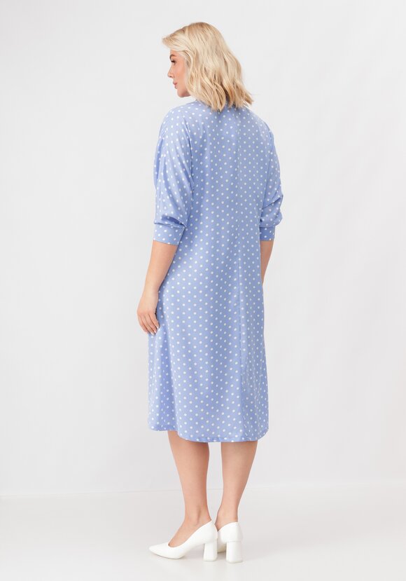 Платье в горох с V образным воротом шир.  580, рис. 3