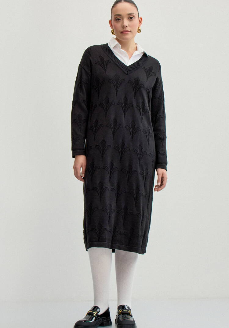 Платье миди с поясом и V-образным вырезом шир.  750, рис. 11