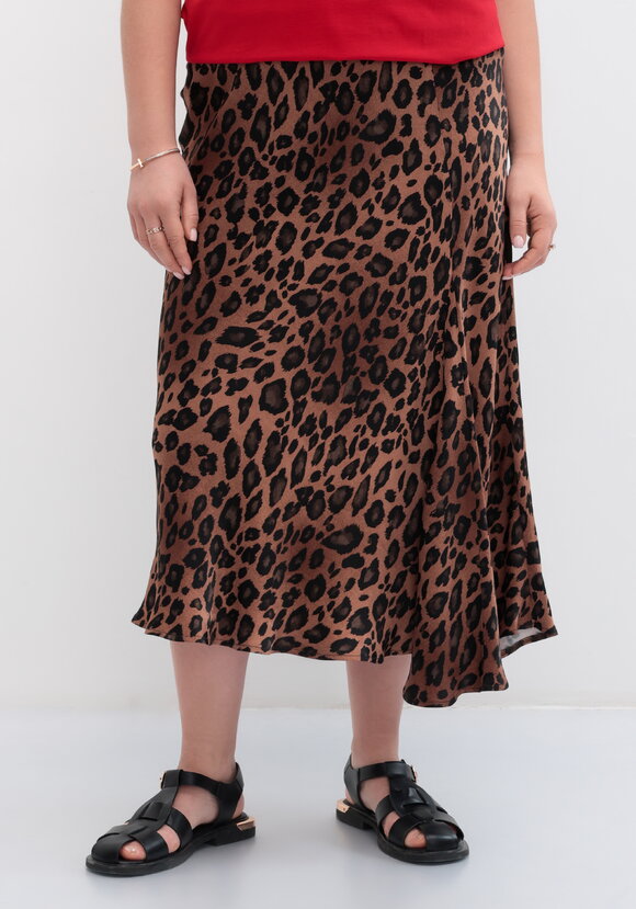 Юбка миди с леопардовым принтом шир.  580, рис. 4