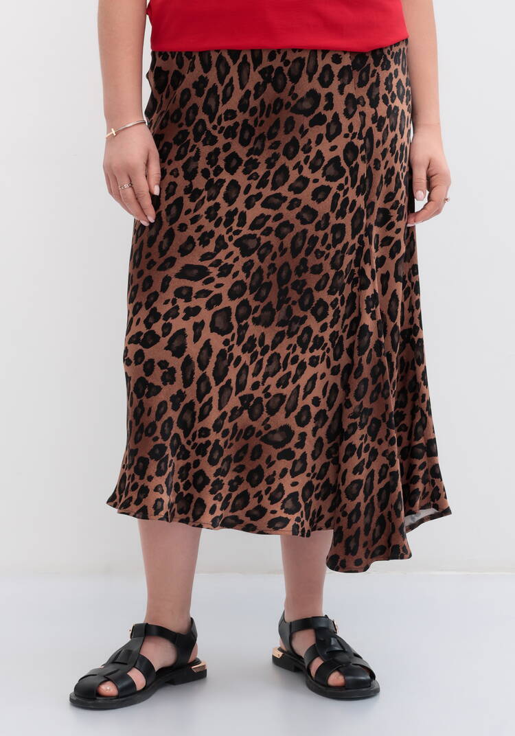 Юбка миди с леопардовым принтом шир.  750, рис. 4