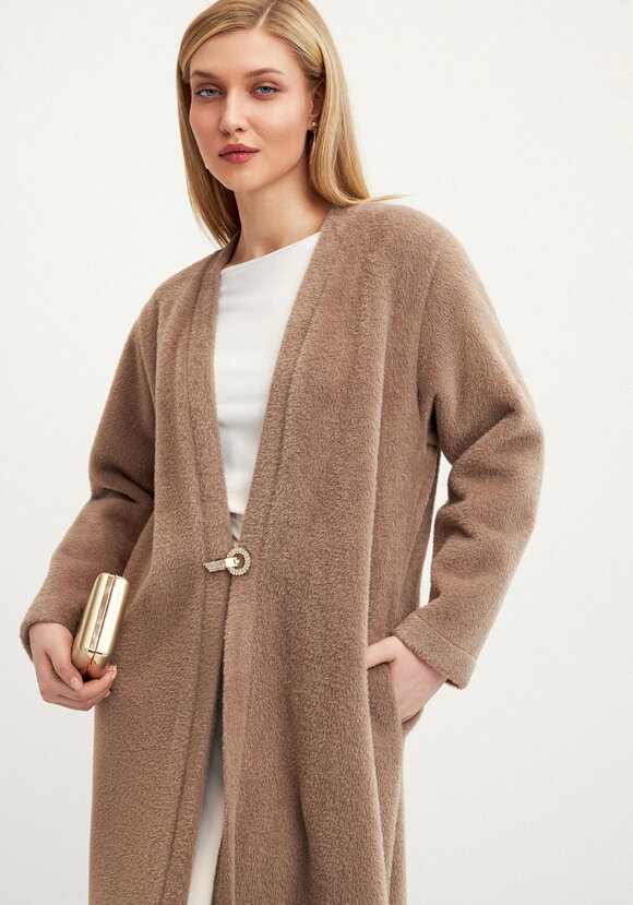 Кардиган удлиненный с пушистым ворсом шир.  580, рис. 14