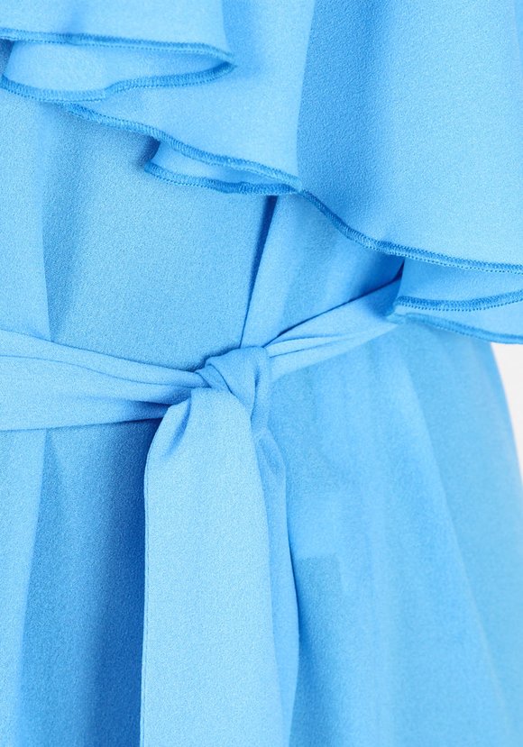 Блуза с воланом и поясом на талии шир.  580, рис. 10