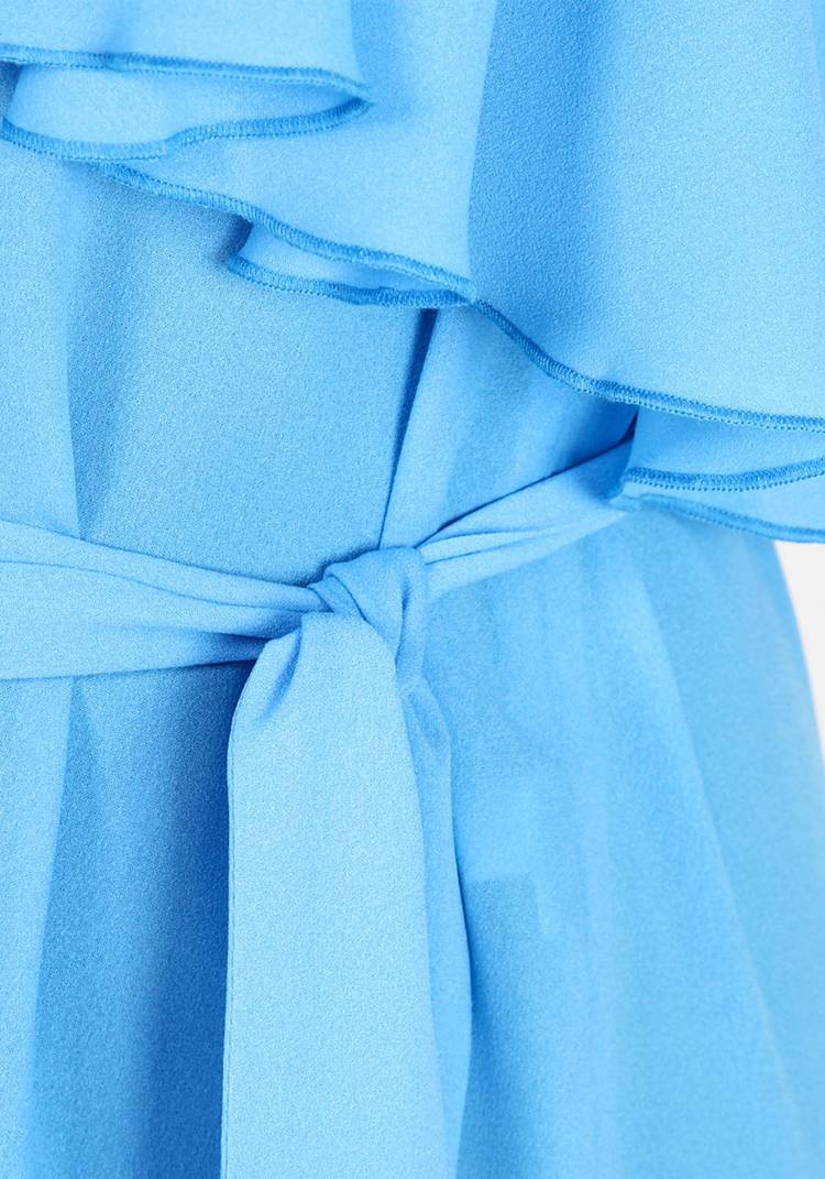 Блуза с воланом и поясом на талии шир.  750, рис. 10