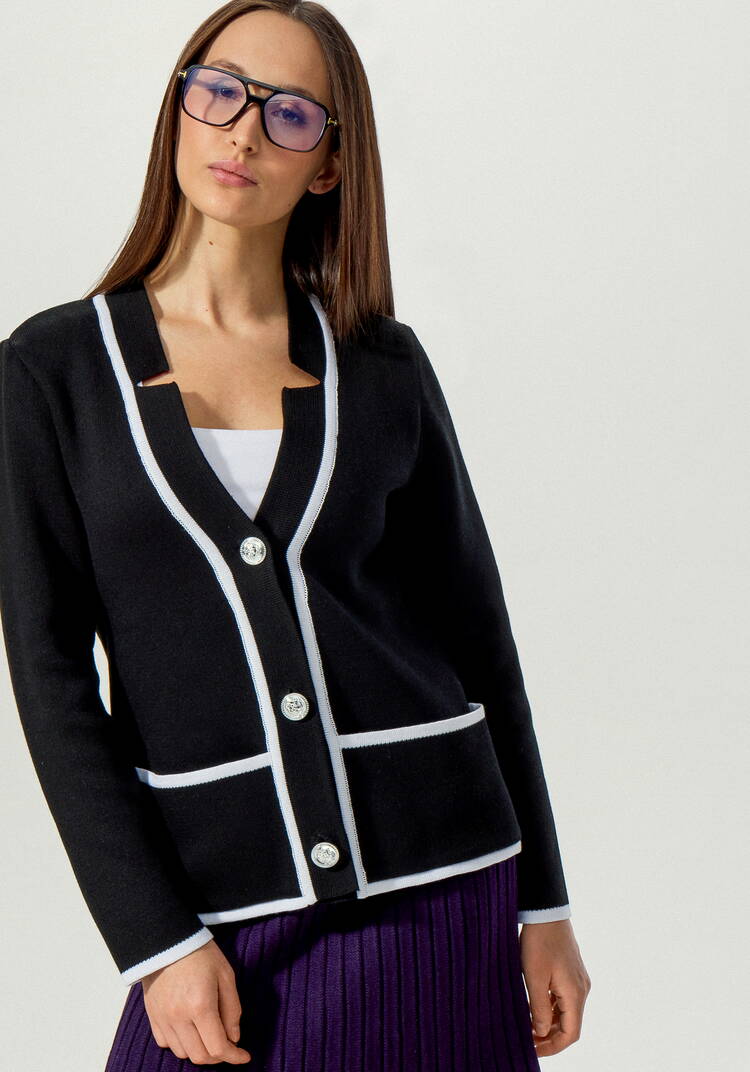 Пиджак с яркой окантовкой шир.  750, рис. 8