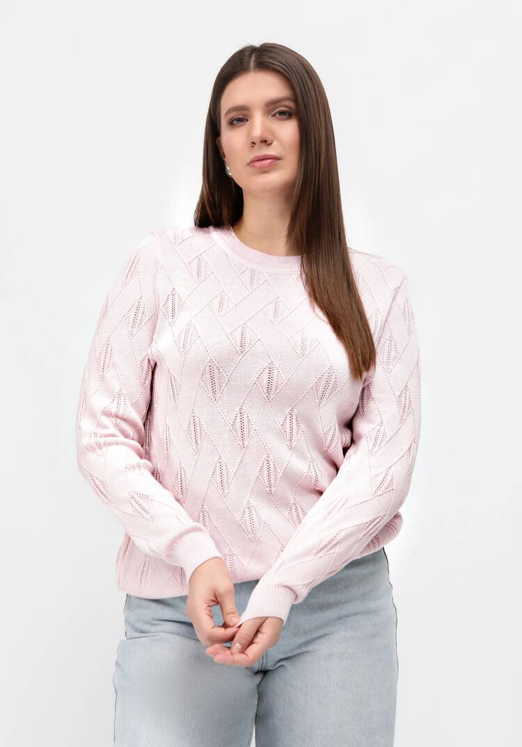 Джемпер ажурный удлиненный шир.  750, рис. 41