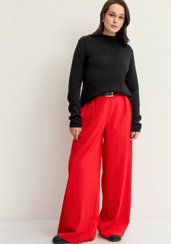 Джемпер с жемчугом и метанитью шир.  580, рис. 21