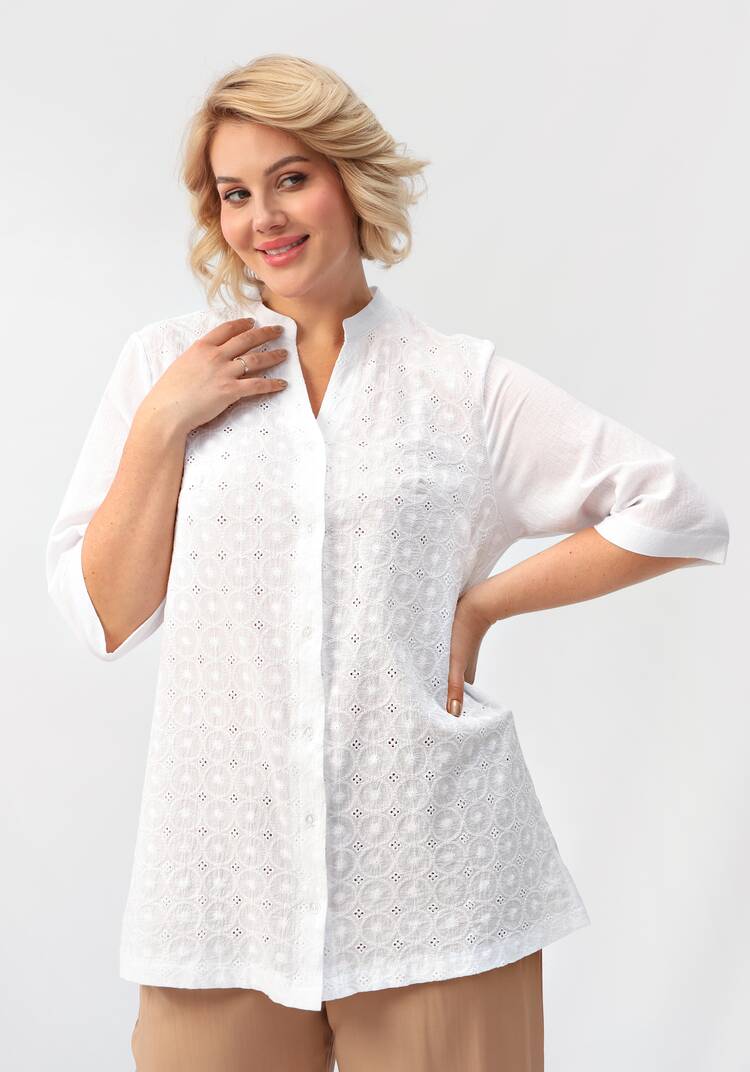 Рубашка из хлопка с шитьем шир.  750, рис. 6