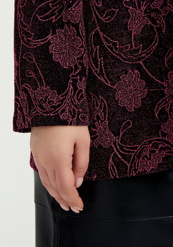 Кардиган с рисунком из люрекса шир.  580, рис. 6