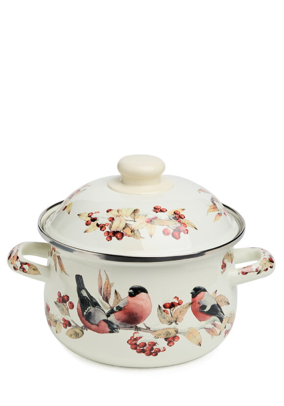 Кастрюля эмалированная Снегири шир.  580, рис. 4