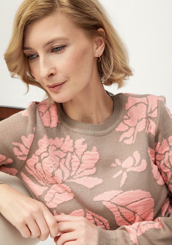 Джемпер с цветочно-лиственным принтом шир.  580, рис. 5