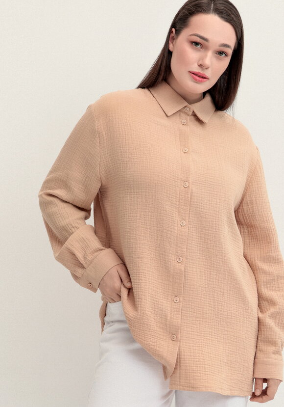 Рубашка муслиновая свободного кроя шир.  580, рис. 10